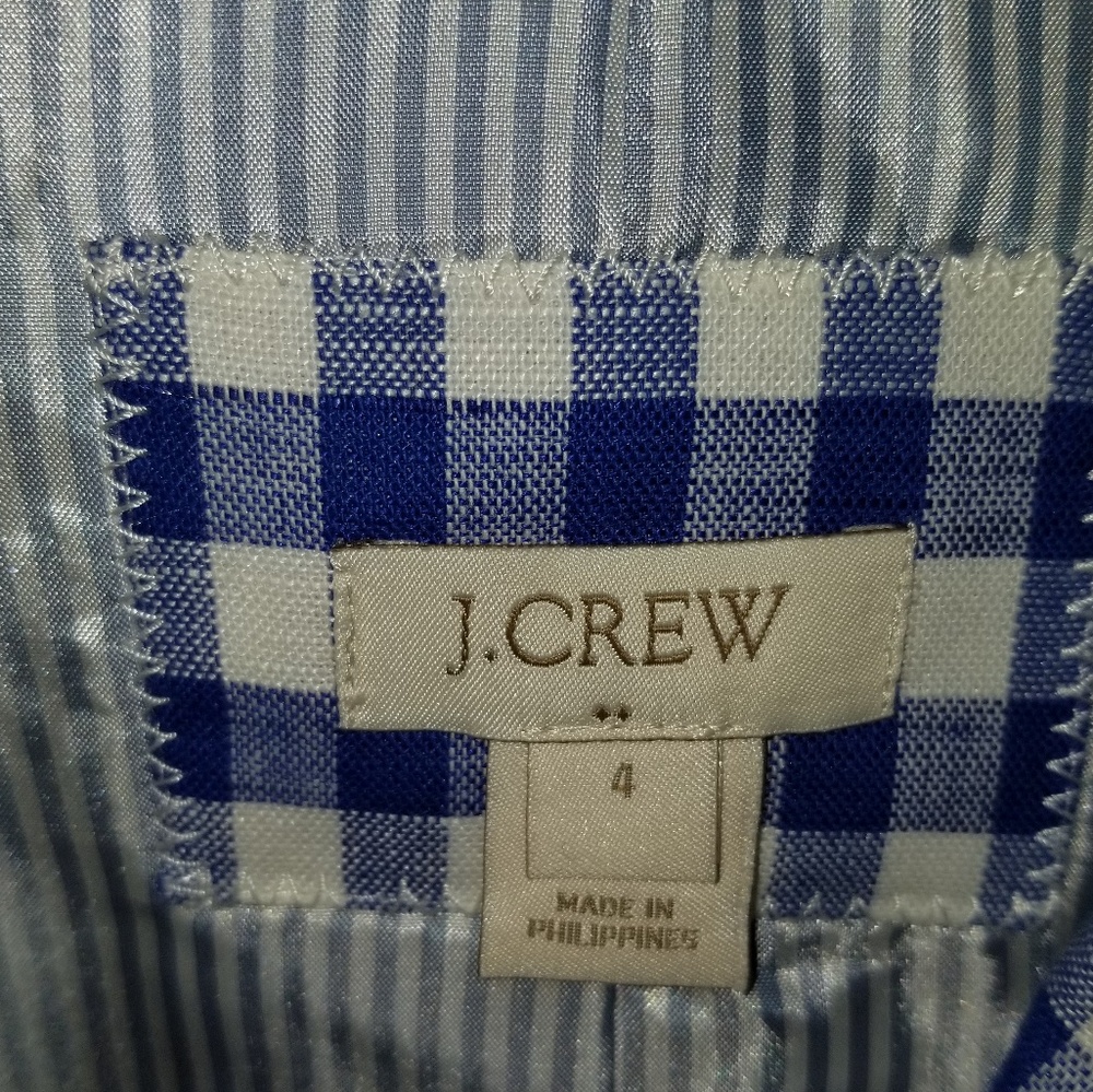 JCrew Gingham Blue Campbell Blazer 4 - Picture 4 of 5